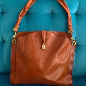 LA SELLA ROMA- HANDMADE ITALIAN LEATHER- HANDBAG- VINTAGE- MADE IN ITALY